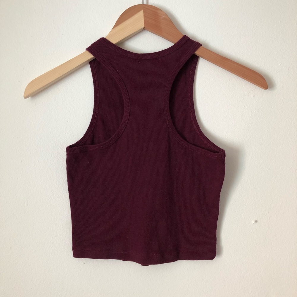 Maroon Crop Top - Picture 2 of 3